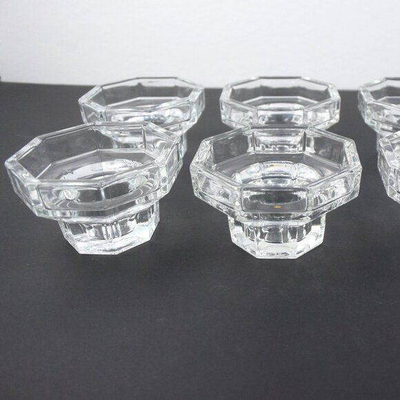 6 Vintage Luminarc/Arcoroc "Octime" Candle Holders - Picture 2 of 10